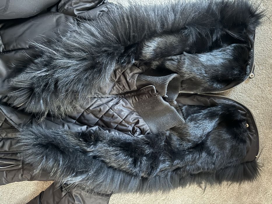Зимно яке с естествена кожа