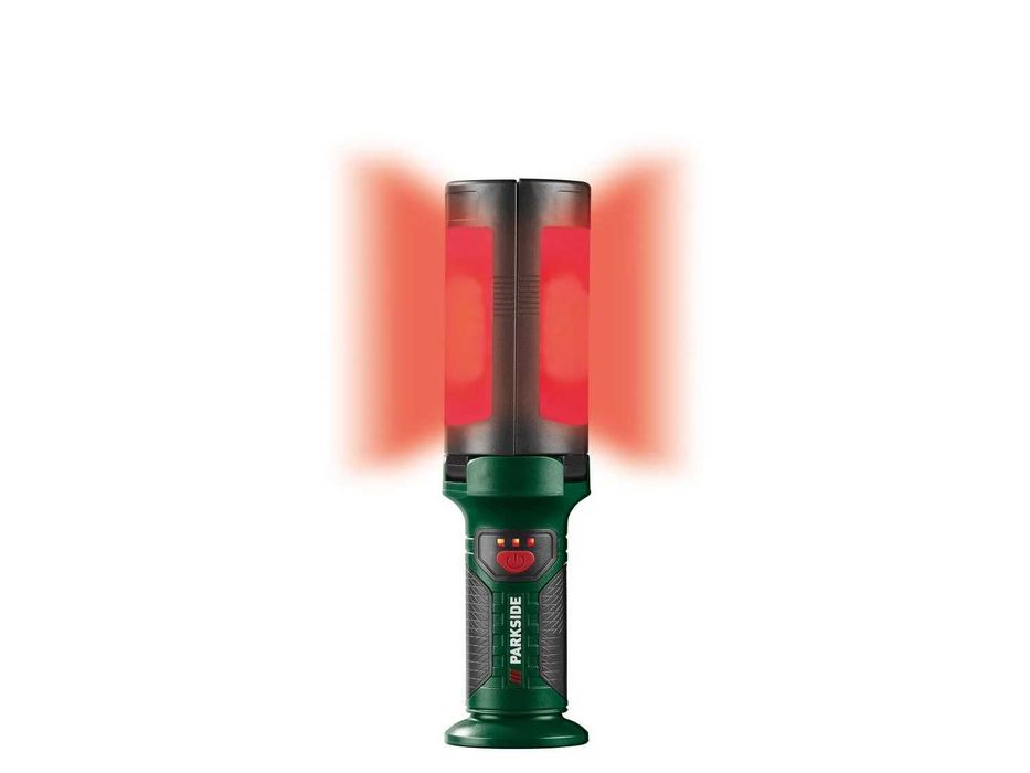 Lampa de lucru cu LED, lanterna cu acumulator si POWERBANK (BATERIE EXTERNA), versatila, 6 faze, pliabila, noua, sigilata, realizata in Germania