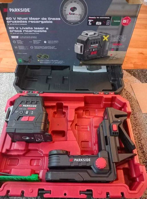 3x360 Parkside Performance Лазерен Нивелир Парксайд Пърформанс Лъч