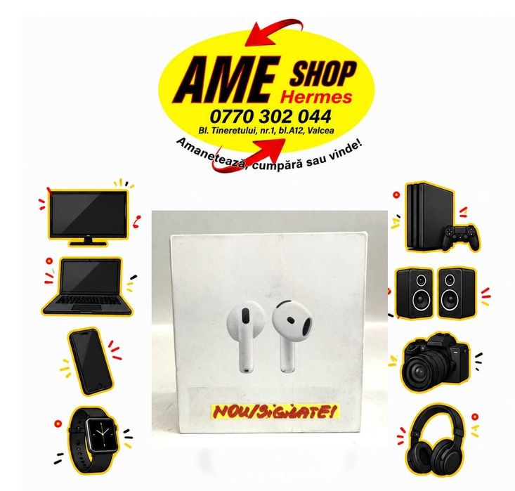 Căști Apple AirPods 4, garanție, NOU/Sigilate!