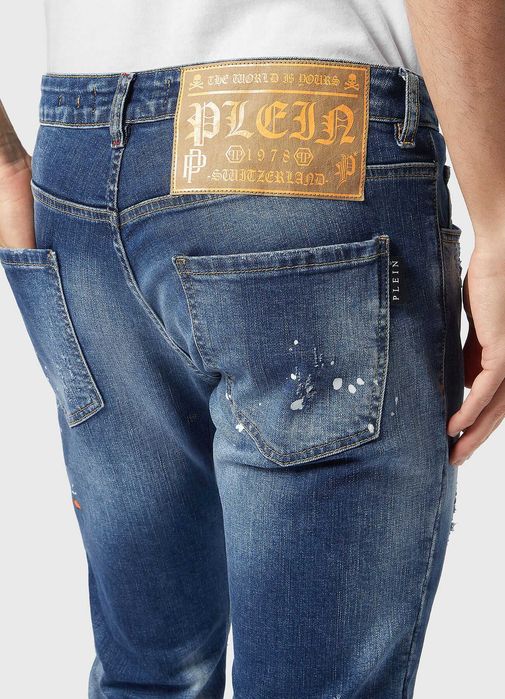 PHILIPP PLEIN оригинални сини мъжки дънки размер 40