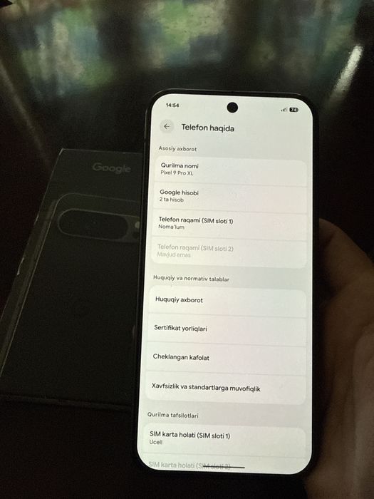 Google pixel 9pro XL