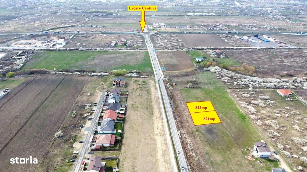 Teren pentru cladire cu 6ap - Acces la Drumul Boilor - Mosnita - 100e/