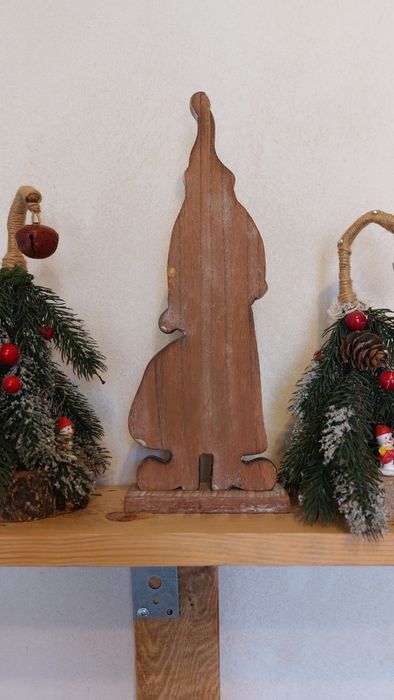 Дед мороз керамика и дерево