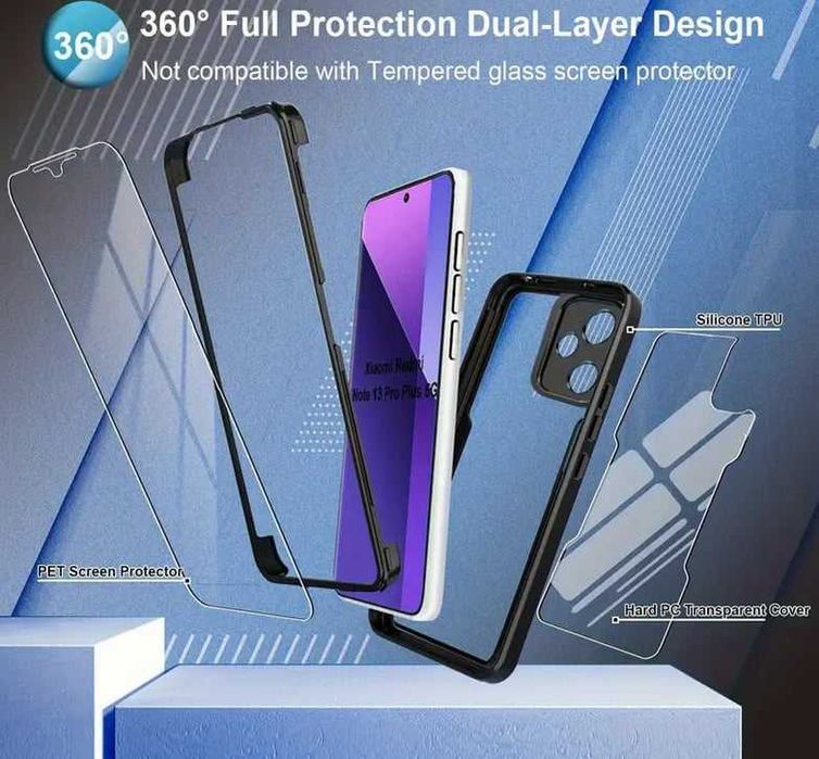 360 градусен протектор за Redmi Note 13 pro Plus 5G