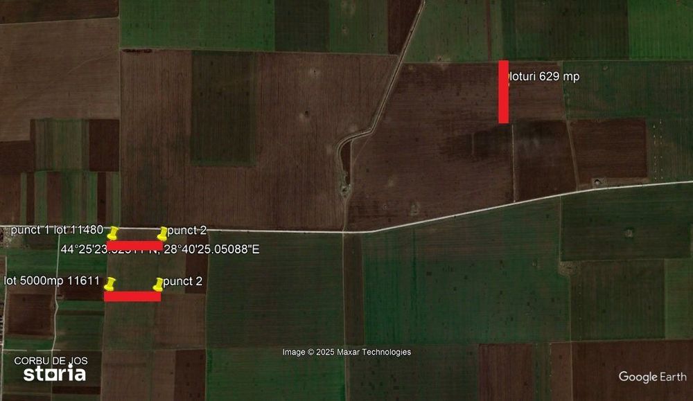 Corbu - 2 x 5000 mp langa localitate - pret / lot
