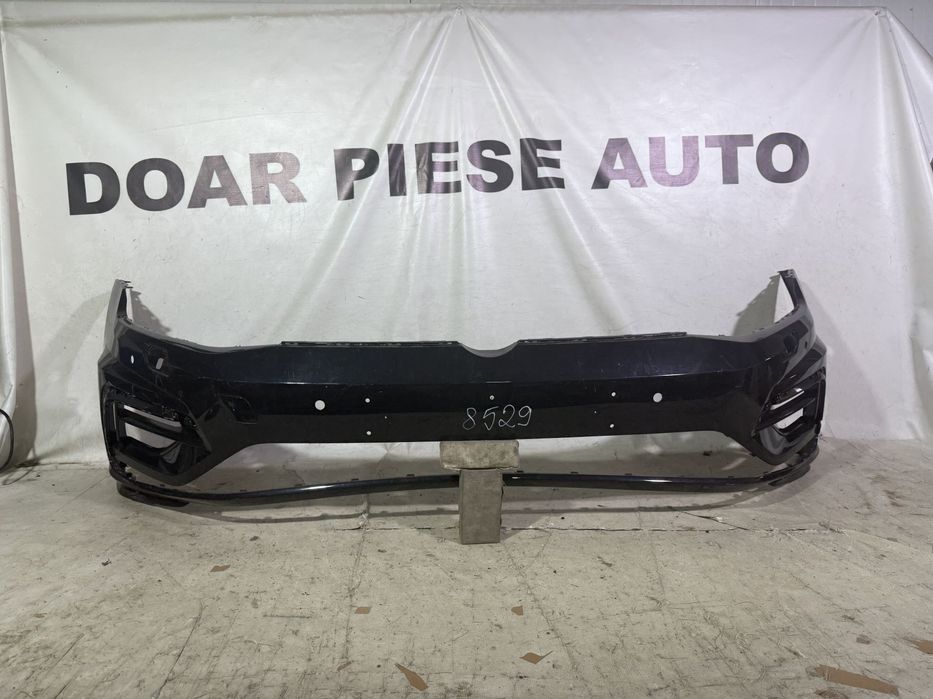 Bara fata VW Golf 7 VII, facelift, R-Line, 2017, 2018, 2019, 2020, cod origine OE 5G0807221LR, cu gauri pentru spalatori faruri si senzori de parcare (6).