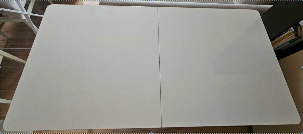 Трапезна маса цвят крем: 154/80/76см (разтегателна)