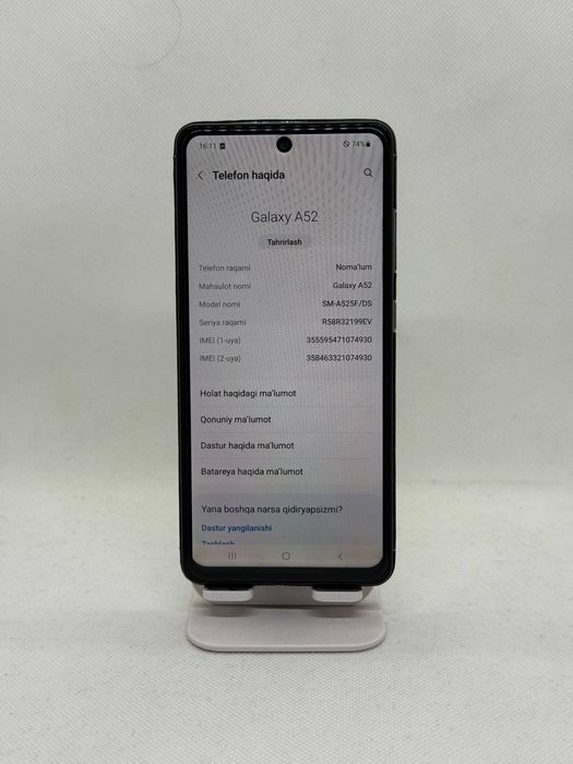 Samsung A52 sotiladi dastavka bor