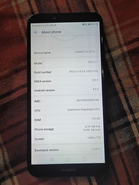 Telefon Huawei Y6 2018
