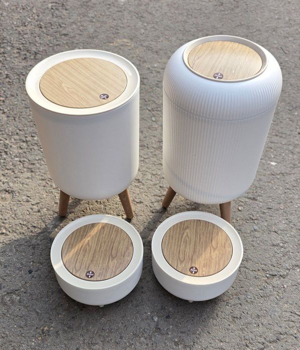 Набор урна Push с крышкой 2 большие + 2 малые