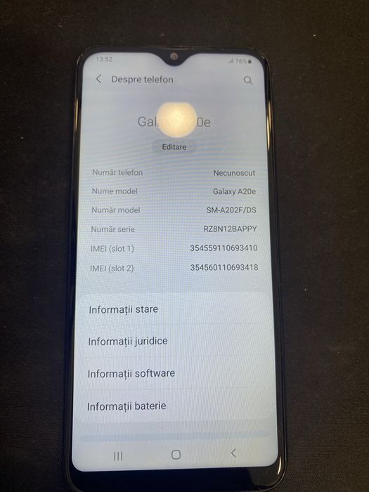 Samsung A20E 32Gb id-xxl3131