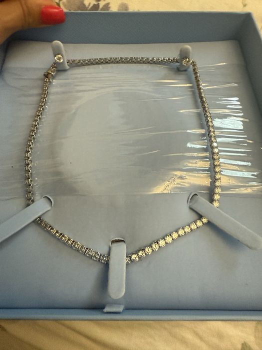 Swarovski тенис колие и обици сет