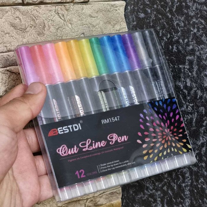 Металлические маркеры с двойным контуром, ТОЛЬКО ОПТОМ!