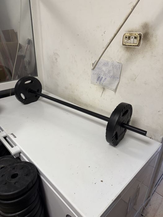 Haltera 10 kg.Bara+Discuri 2x5 kg+Bara greutate total 12 kg Pret Promo