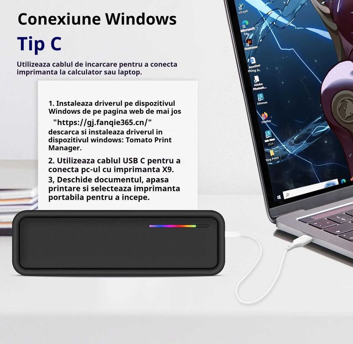 Imprimanta termica portabila A4, VALA X9,