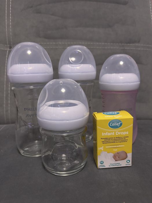 Стъклени шишета Philips Avent / капки Colief