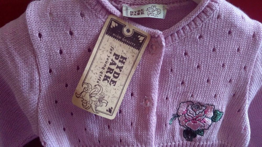 Pulover 86-92 cm, sveter tricotat bumbac mercerizat, NOU