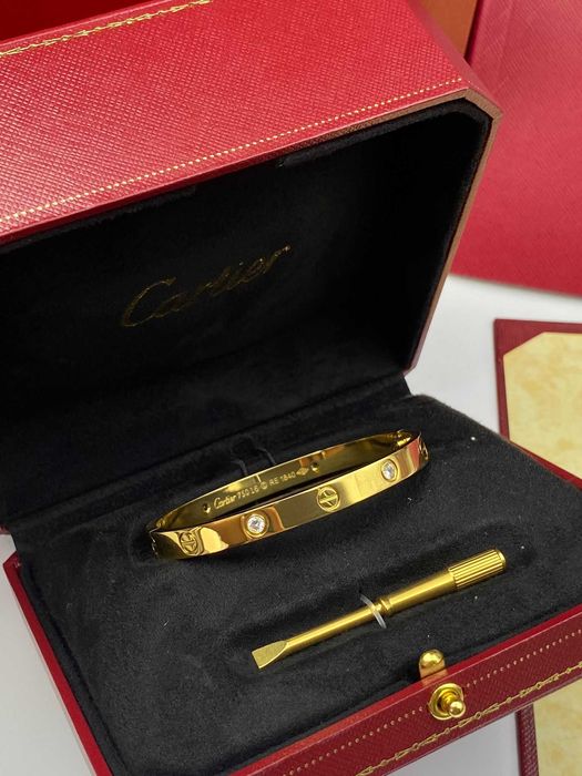 Brățară Cartier LOVE 16 unisex din aur 750 cu diamante