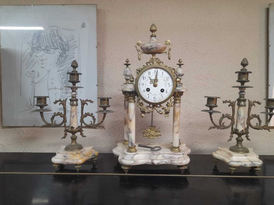 Ceas Pendula Șemineu cu doua sfetnice