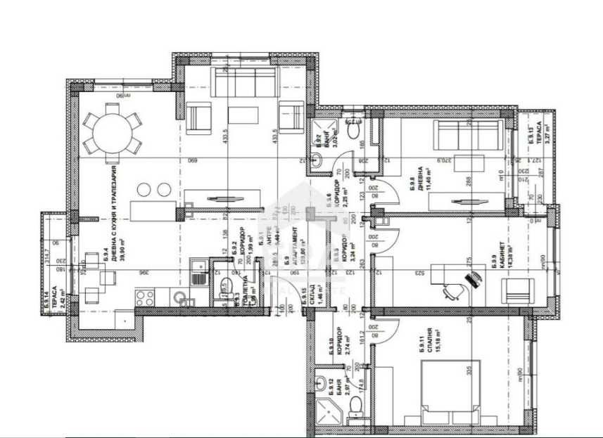 Продава се Четиристаен апартамент в София, Кръстова вада - 161 кв.м за 1233 €/кв.м - Снимка #3