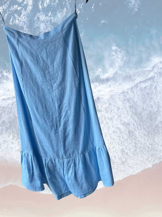 Fusta usoara de vara Only, albastru deschis, in, marime M