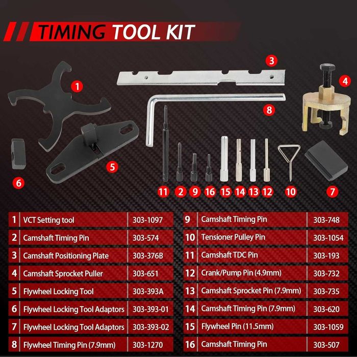 Merautop комплект за блокиране на ангренаж за Ford 1.4–2.0
