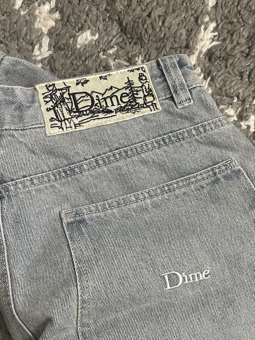 blue baggy dime jeans