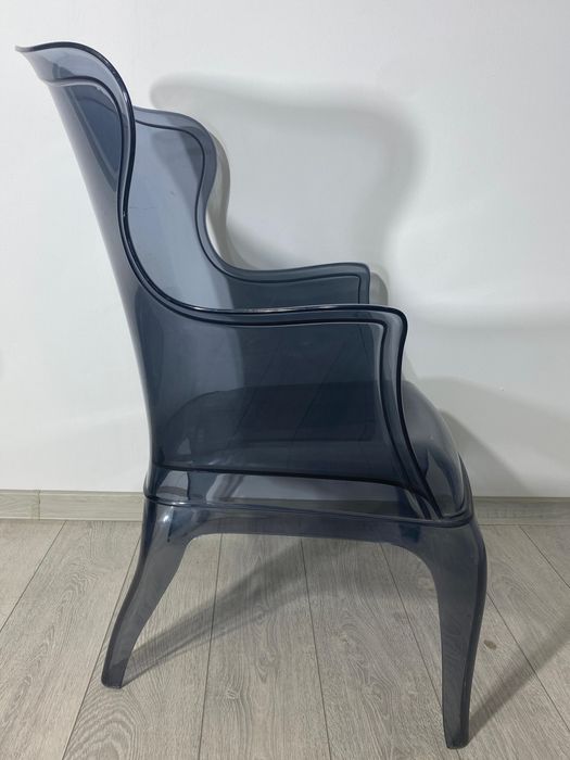 6 Buc. Fotoliu din Plastic în Stil Baroc, Scaun cu Brațe