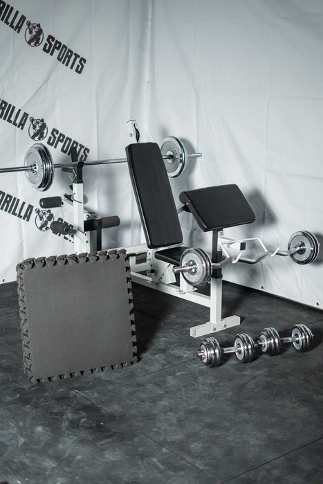 Banca Multifunctionala + Set De Greutati 120 Kg 30/31mm Cu Cromate