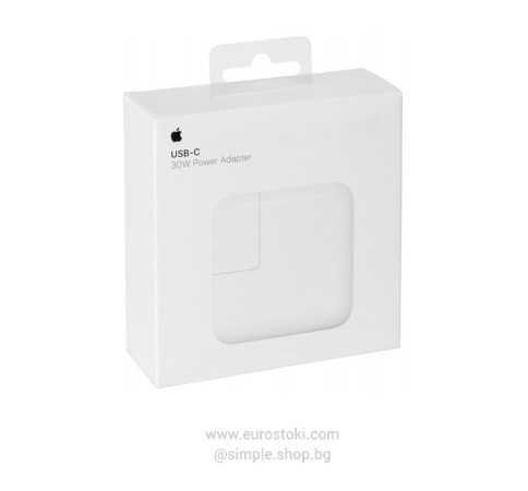 Apple 30W USB-C Power Adapter, оригинално зарядно за MacBook