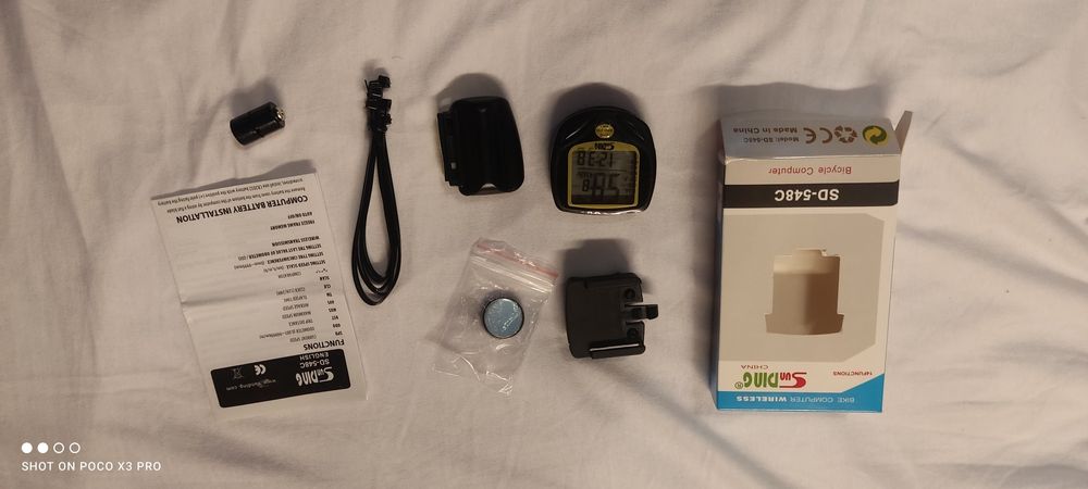 Велокомпютър, безжичен, водоустойчив