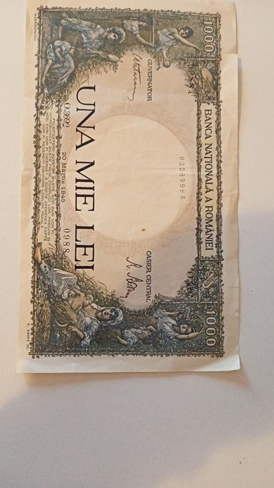 Bancnota una mie lei - 1945