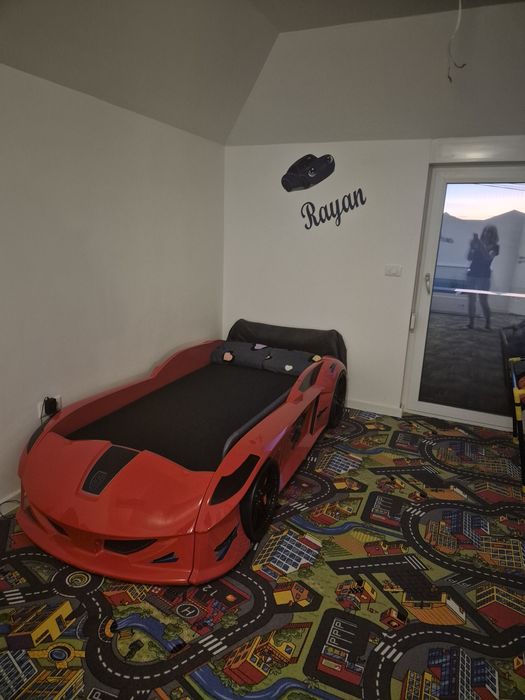 Vand pat copii tip masina cu led