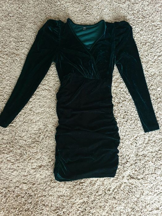 Rochita catifea verde inchis