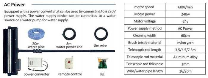Аппарат для мытья солнечных панелей