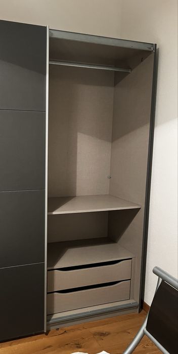 Dressing/Dulap 270/212/68 cm 3 usi culisante gri antracit si oglinda