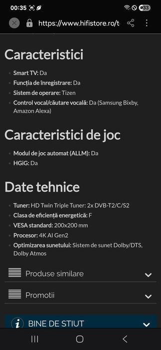 Televizor NOU Samsung GQ55Q80DATXZG QLED TV, 139 cm, 4K, UHD