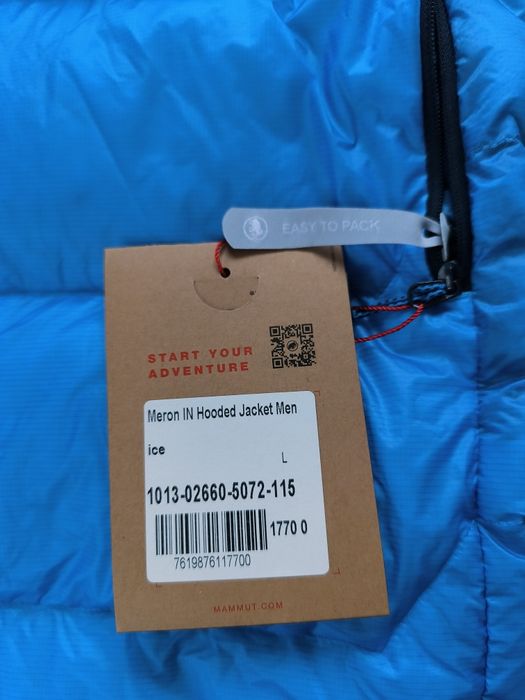 Geacă de puf nouă Mammut Meron L bărbați Fill 900