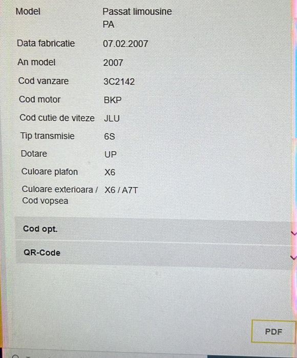 Capota portbagaj Volkswagen ( VW ) Passat B6 Berlina