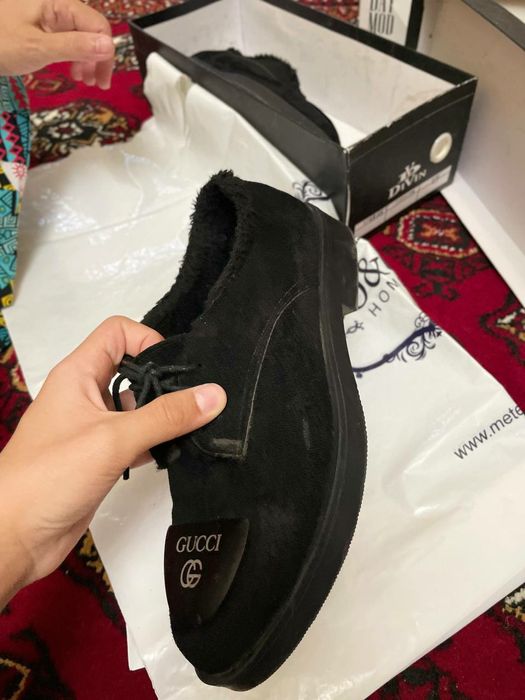 Зимняя замшевые туфля