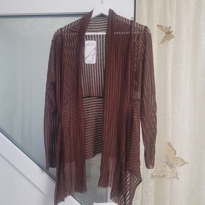 Cardigan dama transparent