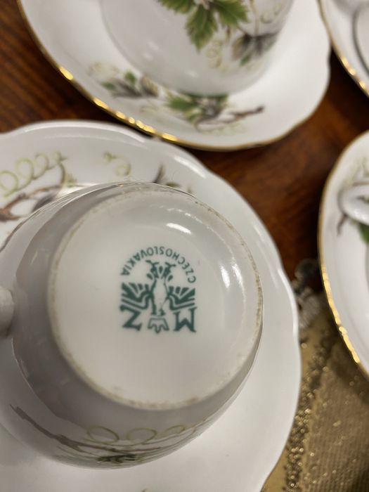 Пълен комплект сервиз за кафе от чехословакия