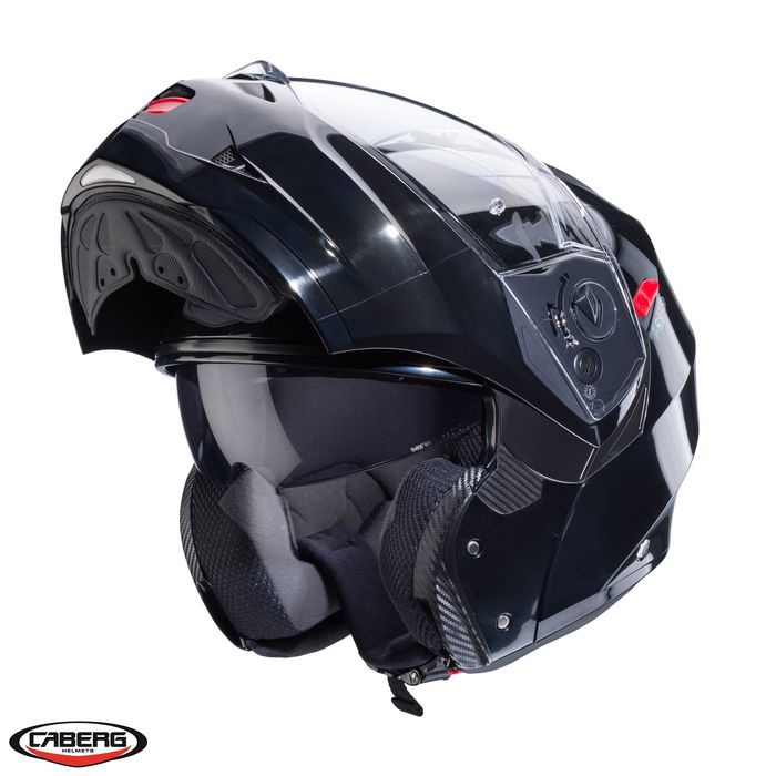 Casca flip-up Caberg Duke X SV smart Black, pinlock ready S, M, L, XL
