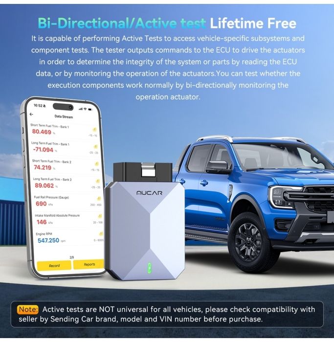 Tester auto profesional Mucar BT200 MAX OBD2 Bluetooth SIGILAT 250 lei