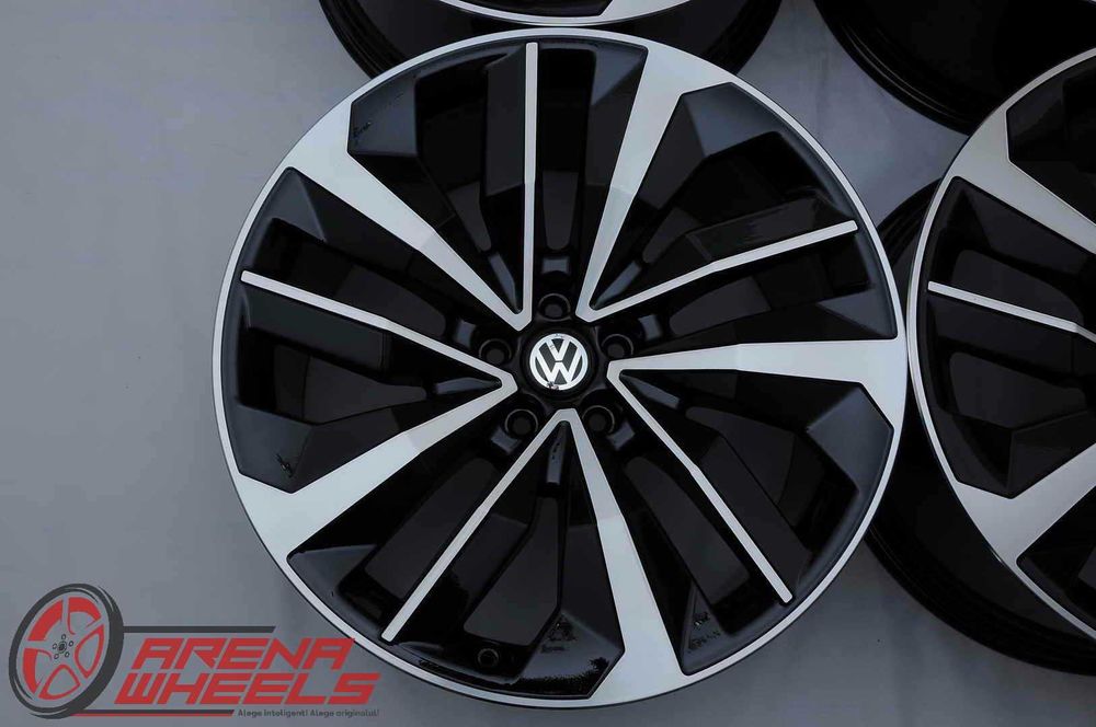 Jante Noi 20 inch Originale VW Touareg 3 CR R20 Negru Diamond Cut