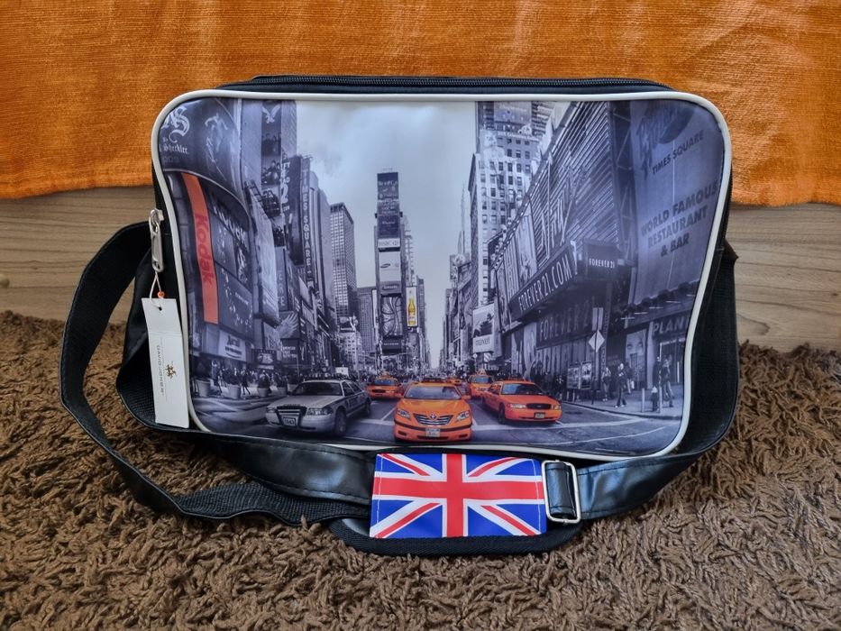 Geanta umar piele mare, neagra Noua