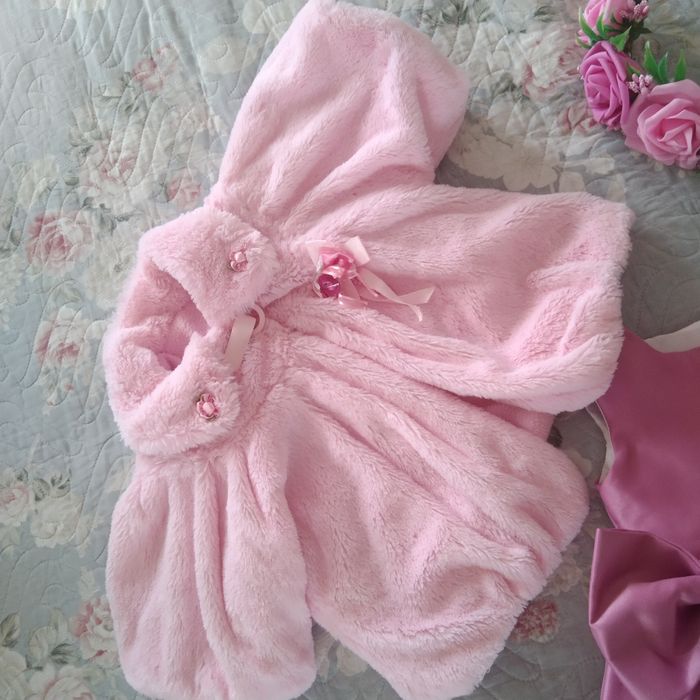 Продам платье +шубка+ободок на 1-2г