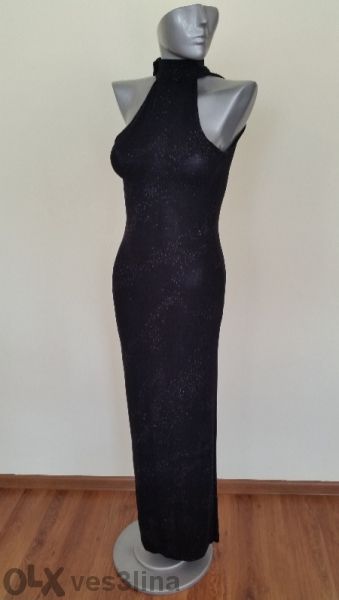 дълга черна бутикова рокля - 80лв.