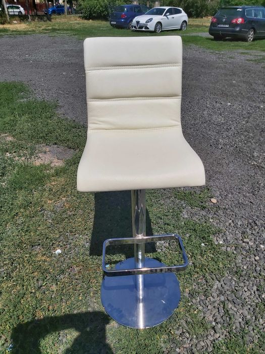 scaun piele, inox, telescopic